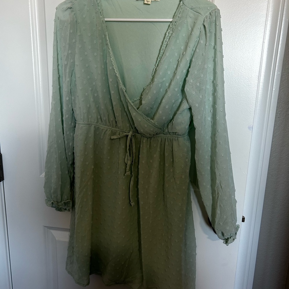 No Comment NY LA Women’s Large Green Dress - Picture 2 of 7